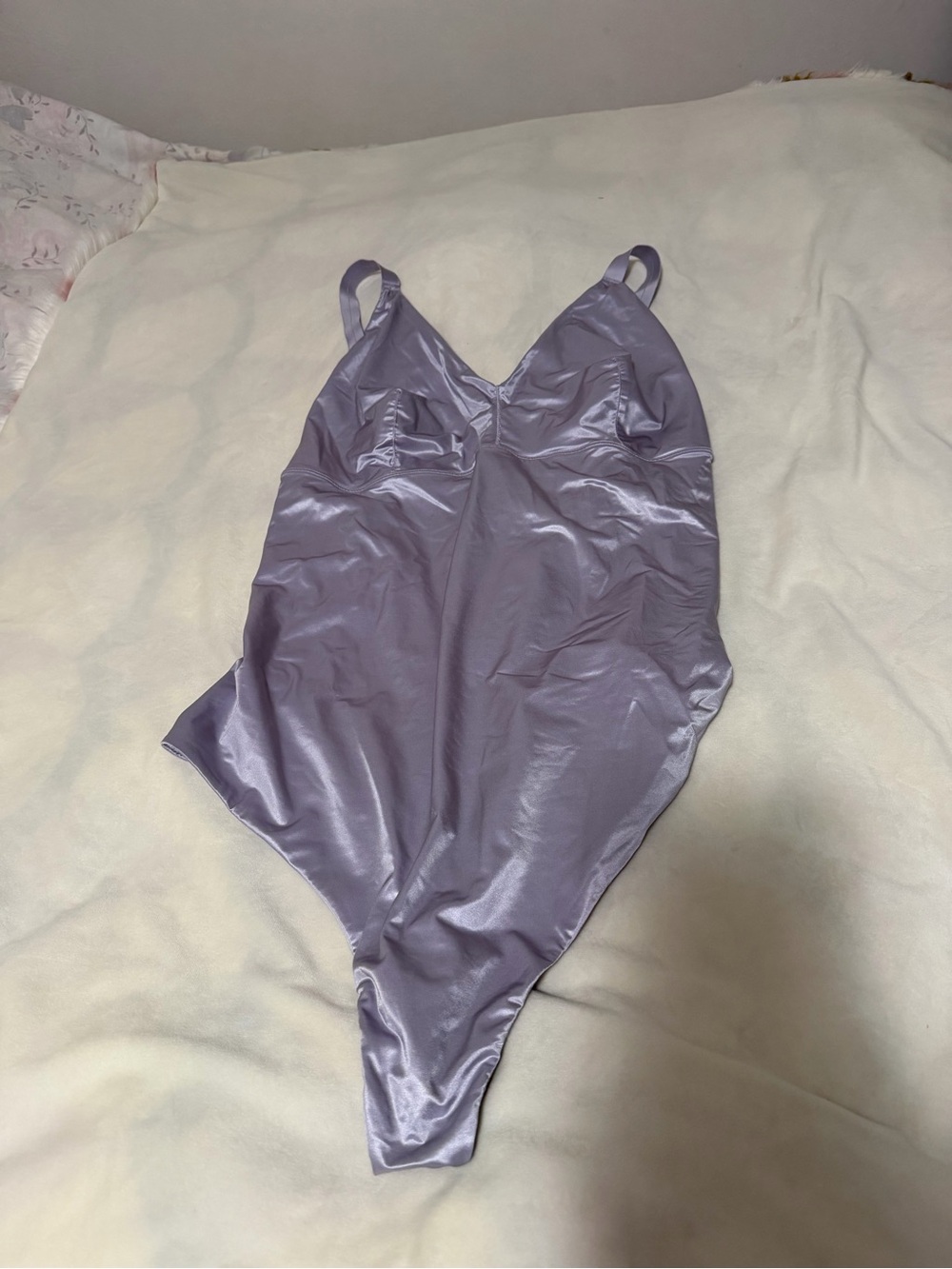SPANX Light Orchid Satin Shaping Thong One-Piece Bodysuit Women’s 2X Plus Size